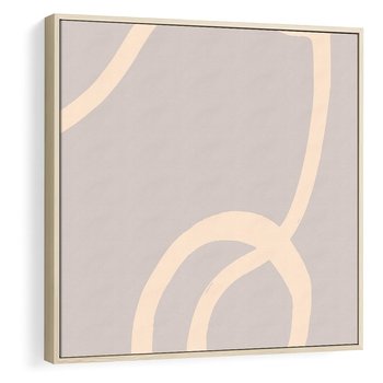 Obraz w ramie 50x50 - Wystylizowana Rewolucja - minimalistyczny obraz, nowoczesny - rama drewno