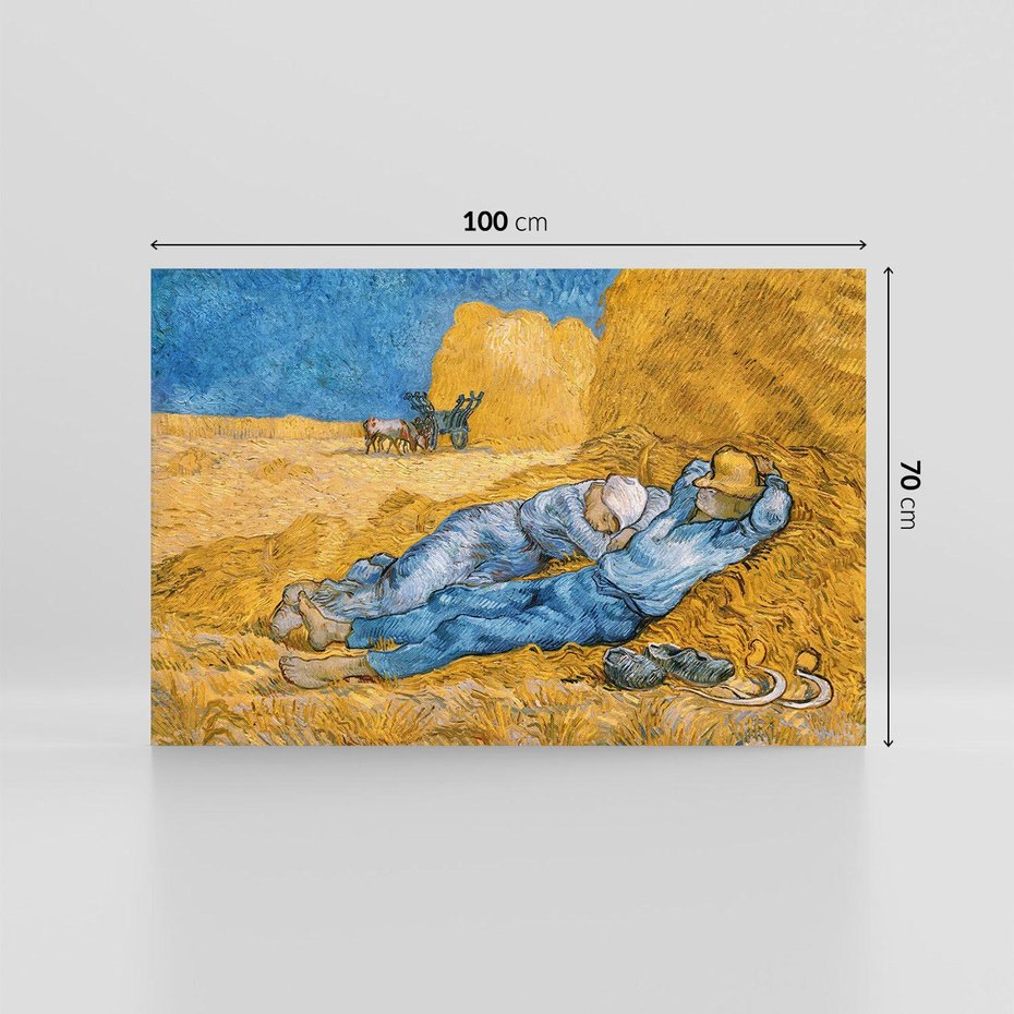 Obraz na płótnie 100x70 - "The Siesta " (1890) Vincent van Gogh - Reprodukcja - reprodukcja, obraz na płótnie