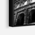 Obraz w ramie 50x50 - Koloseum w Czarnej Bieli - antyczna architektura, koloseum - rama czarna