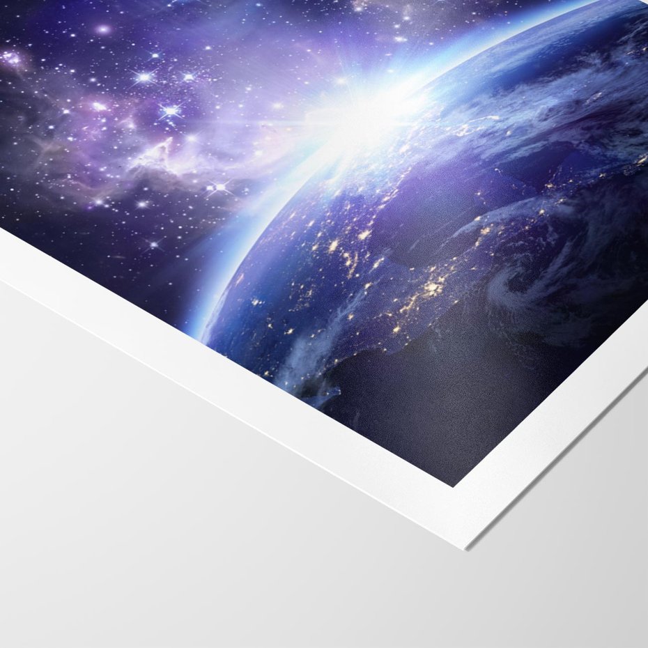 Plakat bez ramy 30x40 - Podróż w kosmiczną przestrzeń - kosmos, ziemia