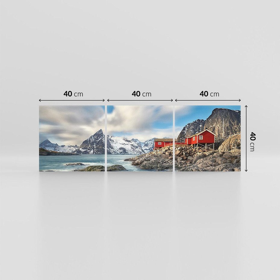 Obraz na płótnie 120x40 - Norweskie jezioro wśród gór - norwegia, jezioro