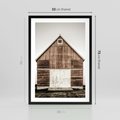 Plakat w ramie 50x70 - Rustykalny Drewniany Domek - domek, drewniany dom - rama czarna