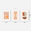 Zestaw obrazy w ramie 40x50 galeria - Plakaty, motyw, boho - rama biała