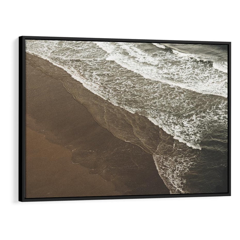 Obraz w ramie 70x50 - Spokój nad plażą - plaża, morze - rama czarna