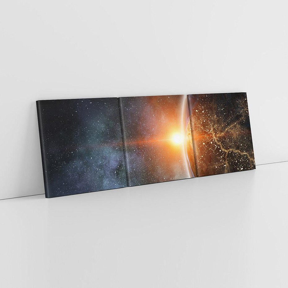 Obraz na płótnie 120x40 - Fascynująca kosmiczna aura - kosmos, ziemia