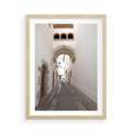 Plakat w ramie 50x70 - Perspektywiczna Magia Uliczki - uliczka, perspektywa - rama drewno