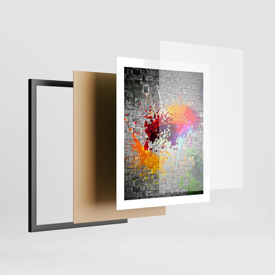 Plakat w ramie 40x50 - Ekspresja Graffiti - farba, graffiti - rama czarna