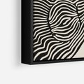 Obraz w ramie 70x100 - Harmonijne Kształty - abstrakcyjne ryciny, czarno biały - rama czarna