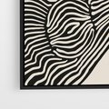 Obraz w ramie 70x100 - Harmonijne Kształty - abstrakcyjne ryciny, czarno biały - rama czarna
