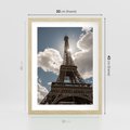 Plakat w ramie 30x40 - Magia Wieży Eiffla - wieża, Eiffla - rama drewno