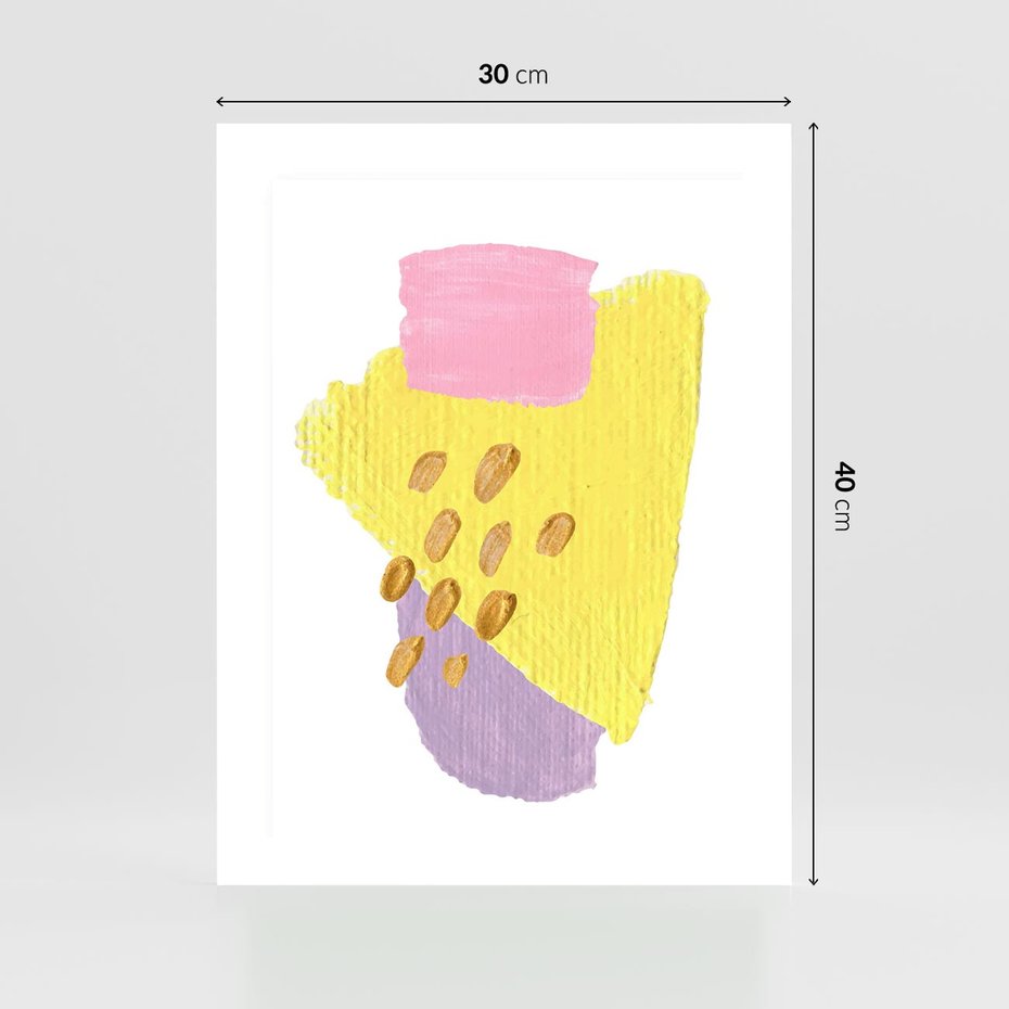 Plakat bez ramy 30x40 - Refleksje Akwarelowych Widoków - akwarela, minimalizm