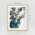 Plakat w ramie 40x50 - ukaliptusowa Harmonia - liście eukaliptusa - rama drewno