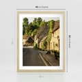 Plakat w ramie 40x50 - Magiczna podróż w głąb miasta - uliczka, perspektywa - rama drewno