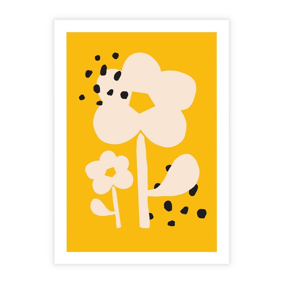 Plakat bez ramy 21x30 - Bezgraniczne Impulsy - abstrakcyjny kwiat, plakat