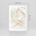 Plakat w ramie 50x70 - Pampas w Stylu Boho: Kompozycja Natury - suche trawy, pampas - rama biała