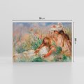 Obraz na płótnie 70x50 - Girls in the Grass Arranging a Bouquet, Pierre-Auguste Renoir - Reprodukcja - reprodukcja, obraz na płótnie