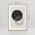 Plakat w ramie 50x70 - Migotliwa Opowieść - abstrakcyjna kompozycja, okręgi - rama drewno