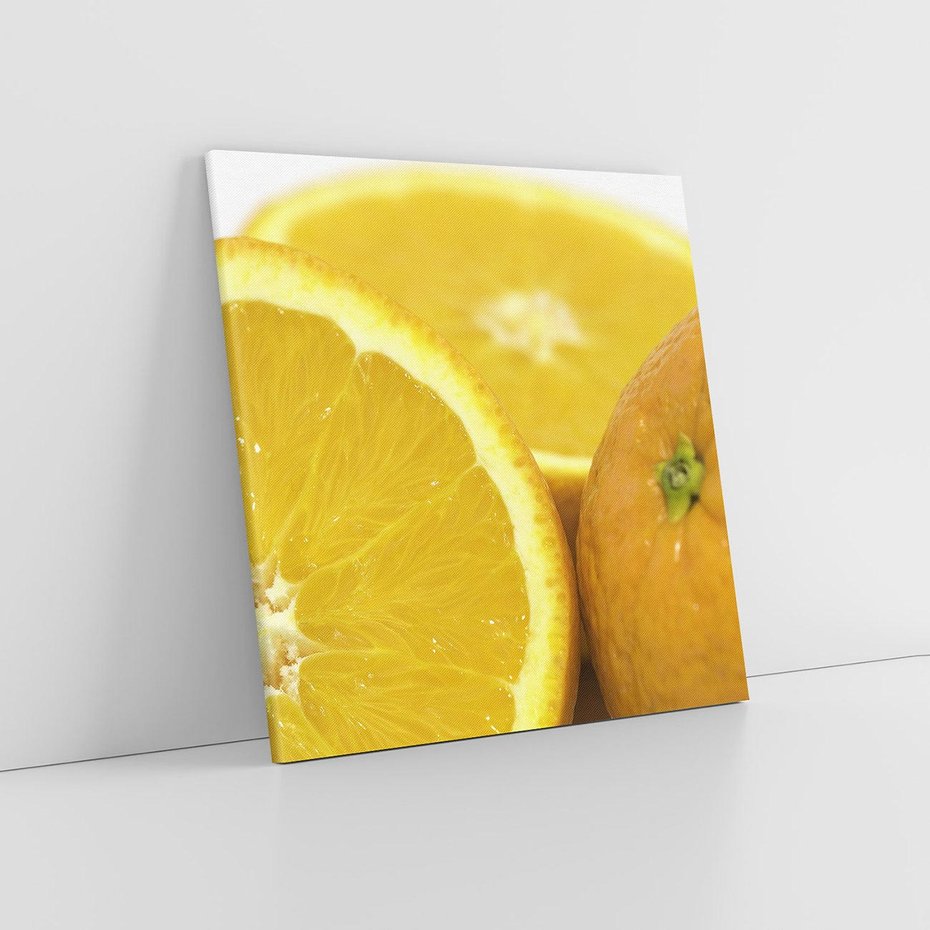 Obraz na płótnie 70x70 - Cytrusy Żywy Zapach Energii - cytruny, owoce