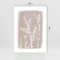 Plakat bez ramy 50x70 - Roślinne Przeniknięcia - nowoczesny subtelny plakat, beżowy