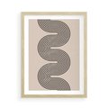 Plakat w ramie 50x70 - Bezgraniczne Odbicia - abstrakcyjne linie, geometria - rama drewno
