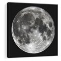Obraz w ramie 50x50 - Księżycowa Aura - zdjęcie, ogromny księżyc na czarnym tle - rama czarna