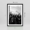 Plakat w ramie 50x70 - Wibracje Miejskiego Życia - miasto, wieżowce - rama czarna