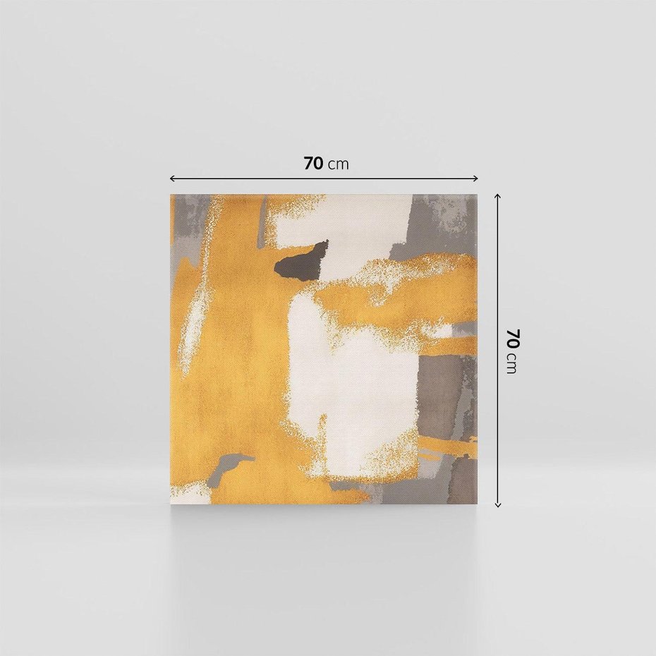 Obraz na płótnie 70x70 - Złote Maźnięcia Pędzla - złota abstrakcja, plamy