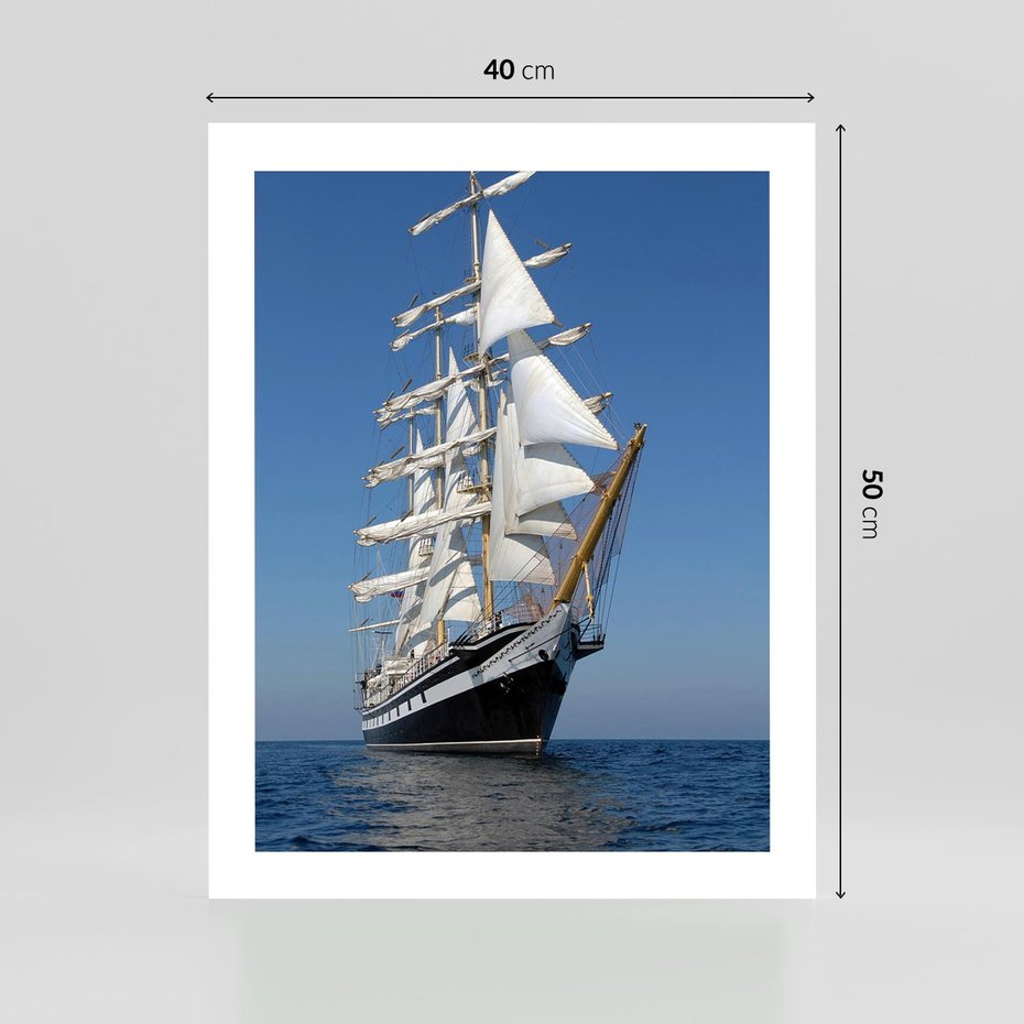 Plakat bez ramy 40x50 - Podróż na Żaglowcu Przygody - żaglowiec, podróż