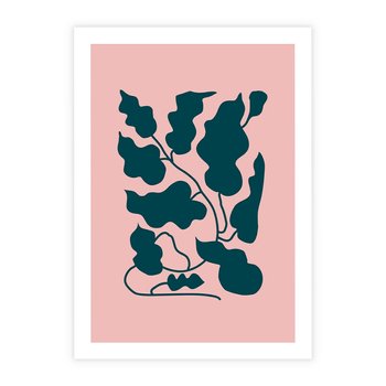 Plakat bez ramy 30x40 - Kształty Nieznanego Świata - abstrakcyjne liście, boho styl