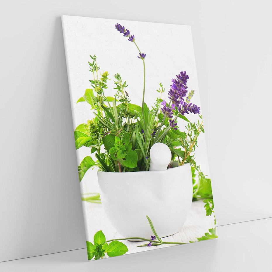 Obraz na płótnie 70x100 - Kwiaty i zioła w restauracji - kwiaty, zioła