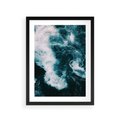 Plakat w ramie 30x40 - Fale w Odcieniach Turkusu - ocean, fale - rama czarna