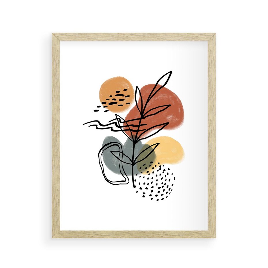 Plakat w ramie 40x50 - Bezgraniczne Przenikania - abstrakcja, sztuka nowoczesna - rama drewno