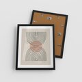 Plakat w ramie 40x50 - Nowy Rytuał - abstrakcyjna sztuka, boho kształty - rama czarna