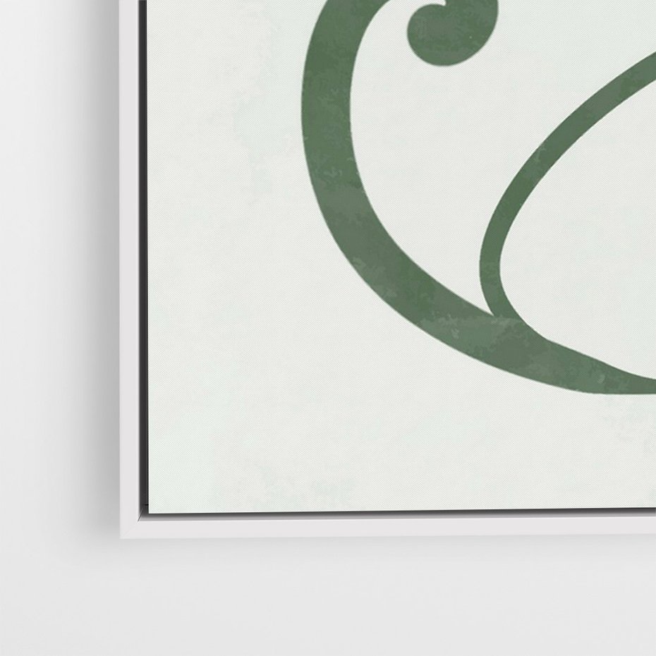 Obraz w ramie 70x100 - Zieleń Wyjątkowego Ukojenia - zielony odcień, abstrakcja - rama biała