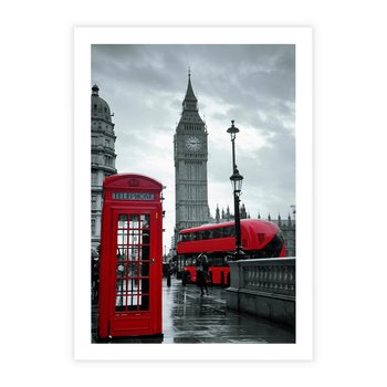 Plakat bez ramy 30x40 - Uliczka z charakterystyczną budką w Londynie - Londyn, budka