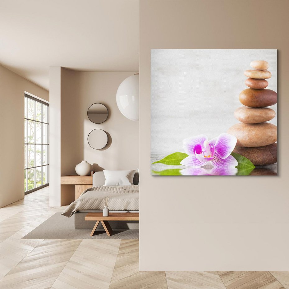 Obraz na płótnie 40x40 - Spa japońskie: sztuka relaksu - spa, japońskie