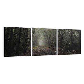 Obraz na płótnie 120x40 - Urok Drogi - las, droga