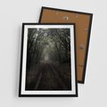 Plakat w ramie 50x70 - Urok Drogi - las, droga - rama czarna