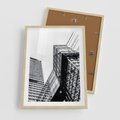 Plakat w ramie 50x70 - Fotografia Wieżowców - architektura, budynki - rama drewno