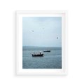 Plakat w ramie 40x50 - Rybacki Urok - morze, kutry rybackie - rama biała