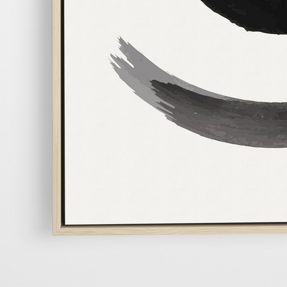 Obraz w ramie 70x100 - Bezczasowe Echo - abstrakcyjne plamy okręgi, akwarelowe - rama drewno