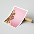 Plakat bez ramy 21x30 - Luksusowa Elegancja - złote, liście