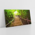 Obraz na płótnie 120x60 - Magiczne schody w lesie - schody, las