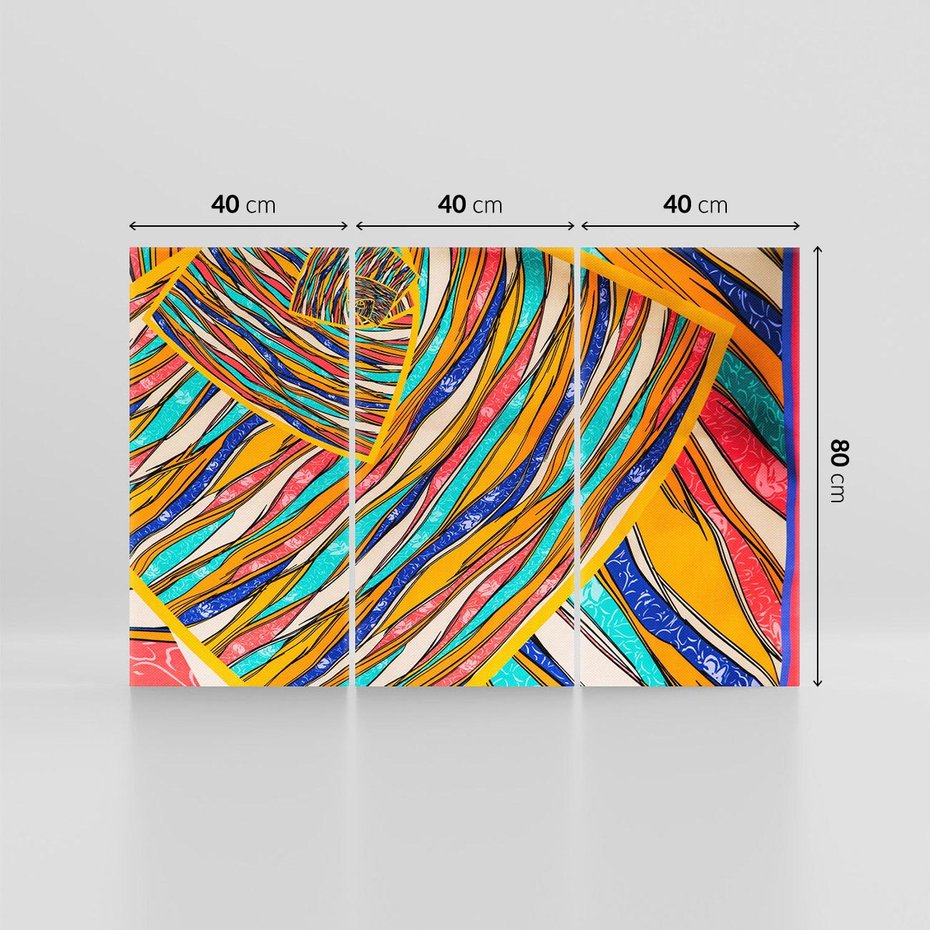 Obraz na płótnie 120x80 - Eksplozja Abstrakcyjnych Barw - abstrakcja