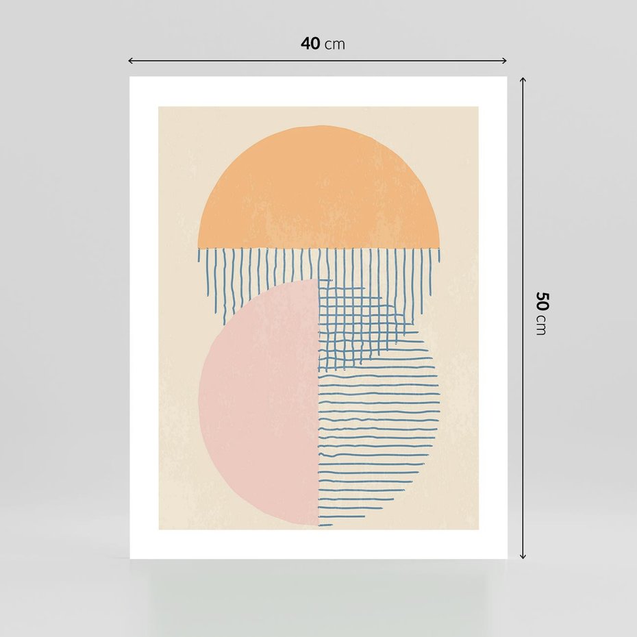 Plakat bez ramy 40x50 - Migotliwe Wzory - geometryczne kształty, koła