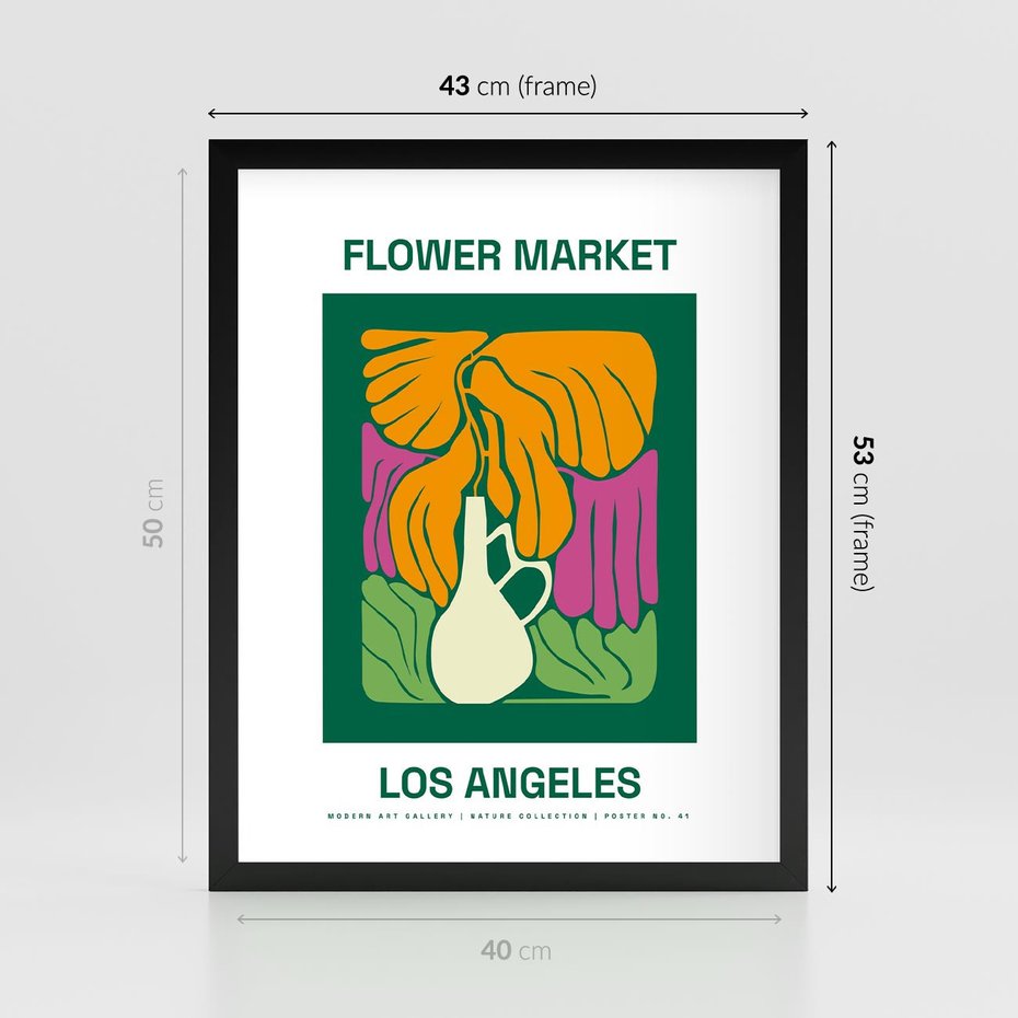 Plakat w ramie 40x50 - Przenikające Kontury - minimalizm, plakat - rama czarna