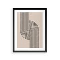 Plakat w ramie 30x40 - Puls Abstrakcji - abstrakcyjne linie, geometria - rama czarna
