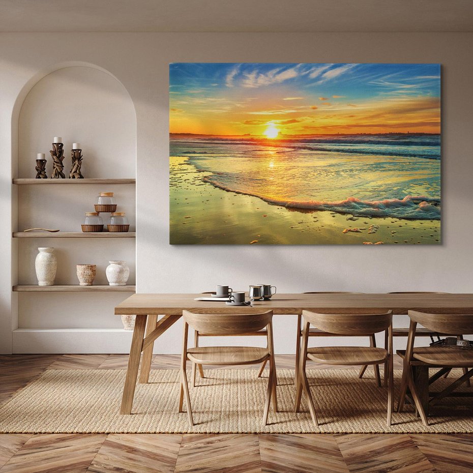 Obraz na płótnie 100x70 - Magia Chwil - zachód słońca,