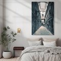 Obraz na płótnie 50x70 - Odkryj tajemnice miasta - uliczka, perspektywa