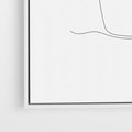 Obraz w ramie 50x50 - Rozkwitające Echa - szkic, minimalizm - rama biała